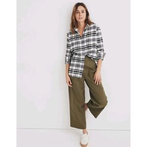 Madewell Flannel Woman's XS‎ Multicolored Ex Boyfriend Romana Plaid Oversized